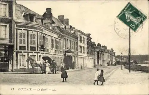 Ak Duclair Seine-Maritime, Quai