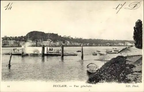 Ak Duclair Seine-Maritime, Gesamtansicht