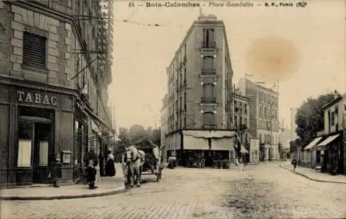 Ak Bois Colombes Hauts de Seine, Place Gambetta