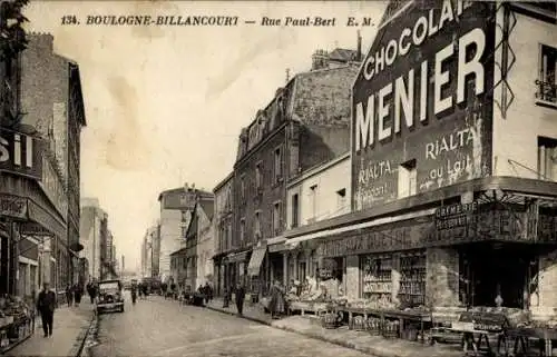 Ak Boulogne-Billancourt Hauts de Seine, Rue Paul Bert