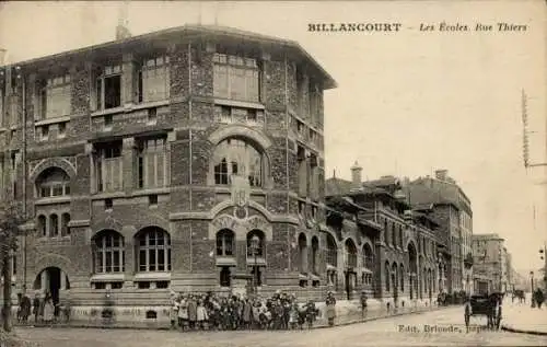 Ak Billancourt Hauts de Seine, Les Ecoles, Rue Thiers