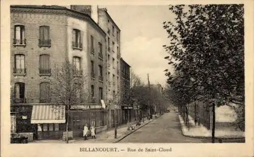 Ak Billancourt Hauts de Seine, Rue de Saint Cloud