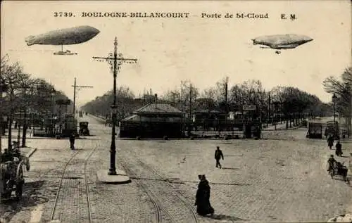 Ak Boulogne Billancourt Hauts de Seine, Porte de Saint Cloud