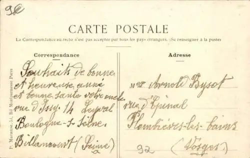 Ak Billancourt Hauts de Seine, Rue de Clamart Schulen