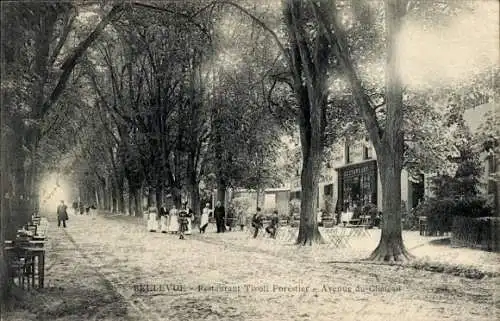 Ak Bellevue Hauts de Seine, Restaurant Tivoli Forestier, Avenue du Château