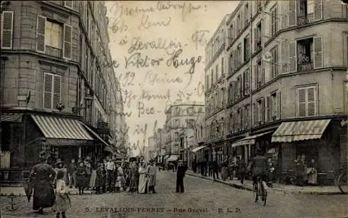 Ak Levallois Perret Hauts de Seine, Rue Gravel