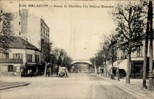 Ak Malakoff Hauts de Seine, Route de Chatillon zum Weißen Haus