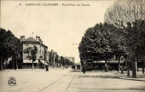 Ak La Garenne Colombes Hauts de Seine, Rond Point du Centre