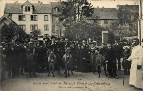 Ak Cronenbourg Kronenburg Strasbourg Straßburg Elsass Bas Rhin, Tierpark, Oberhausbergerstr. 72