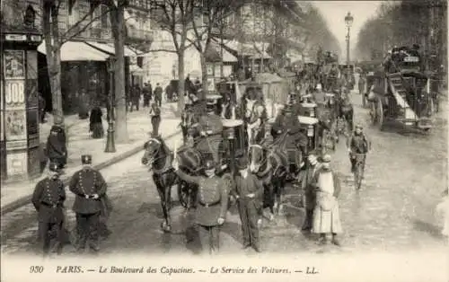 Ak Paris IX, Boulevard de Capucines, Autoservice