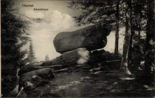 Ak Oker Goslar am Harz, Okertal, Kästeklippe