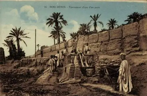 Ak Rich Bou Denib Boudnib Marokko, Wassermangel aus einem Brunnen
