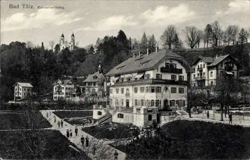 Ak Bad Tölz im Isartal Oberbayern, Kalvarienberg