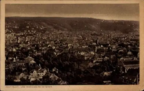 Ak Stuttgart in Württemberg, Gesamtansicht, Blick vom Kriegsberg