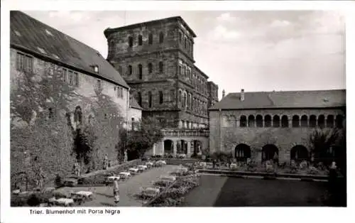 Ak Trier an der Mosel, Blumenhof, Porta Nigra