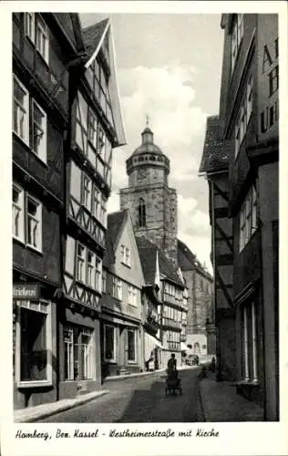 Ak Homberg an der Efze Hessen, Westheimerstraße, Kirche