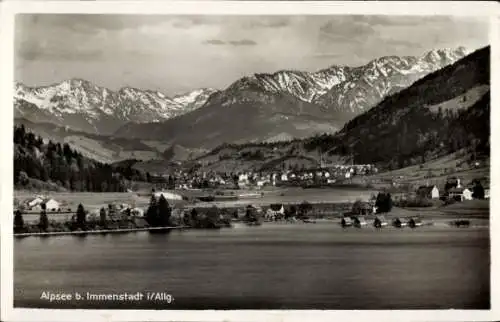 Ak Immenstadt im Allgäu Schwaben, Alpsee, Panorama