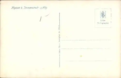 Ak Immenstadt im Allgäu Schwaben, Alpsee, Panorama