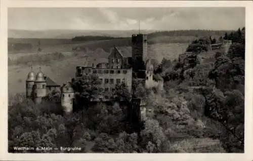 Ak Wertheim am Main, Burgruine