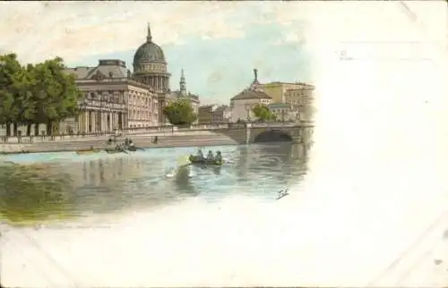 Künstler Litho von Eckenbrecher, T., Potsdam, Stadtschloss