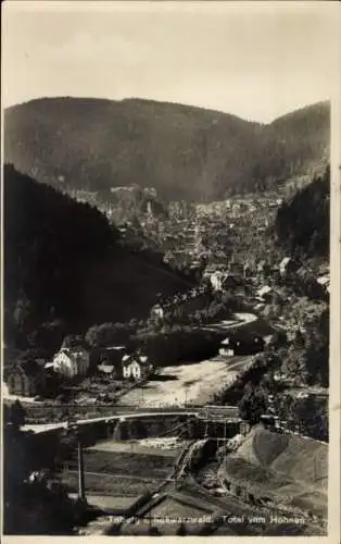 Ak Triberg im Schwarzwald, Blick vom Hohnen, Panorama