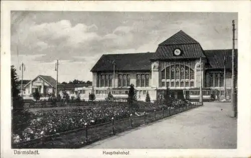 Ak Darmstadt in Hessen, Hauptbahnhof