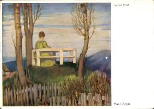 Künstler Ak Röhm, Hans, Lug ins Land