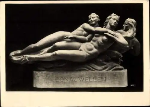 Ak Plastik von Professor Josef Müllner, Donauwellen