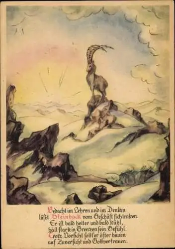 Künstler Ak Rohland, M. M., Sternzeichen Steinbock, Capricornus, 22. Dezember bis 20. Januar