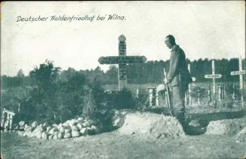 Ak Vilnius Wilna Litauen, Deutscher Heldenfriedhof