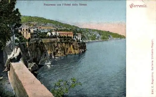 Ak Sorrento Campania, Panorama con Hotel delle Sirene