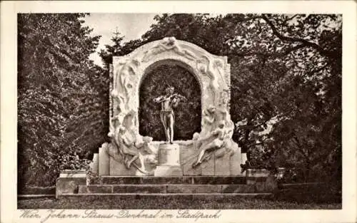 Ak Wien 1 Innenstadt, Johann Strauss Denkmal im Stadtpark