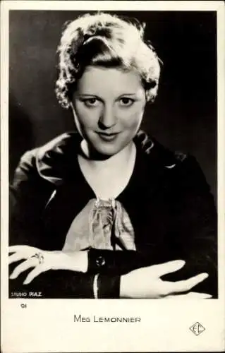 Ak Schauspielerin Meg Lemonnier, Portrait
