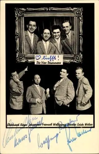 Ak Die Vier Brummers, Quartett, Musiker, Portrait, Autogramm