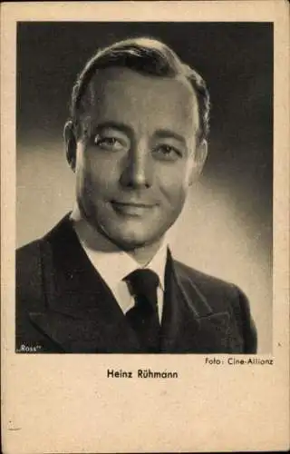 Ak Schauspieler Heinz Rühmann, Portrait, Anzug