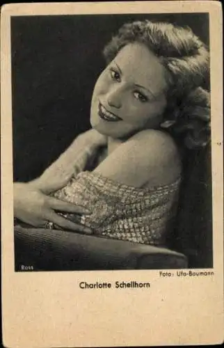 Ak Schauspielerin Charlotte Schellhorn, Portrait