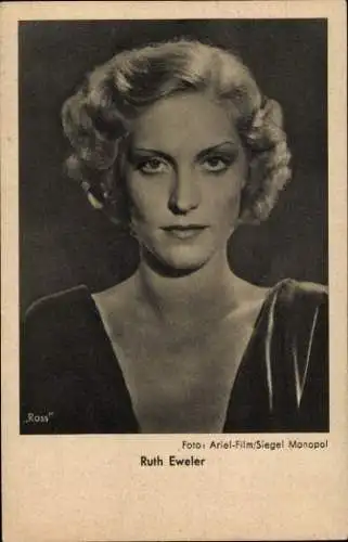 Ak Schauspielerin Ruth Eweler, Portrait