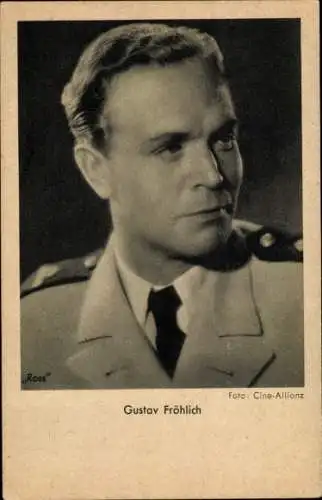 Ak Schauspieler Gustav Fröhlich, Portrait in Uniform