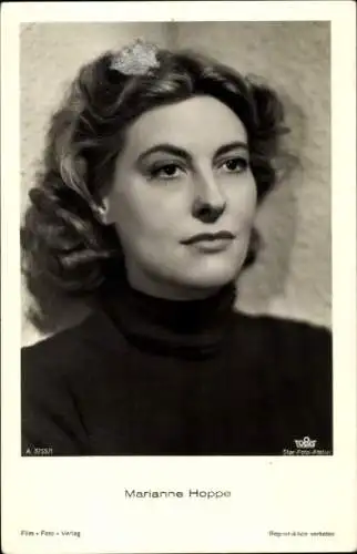 Ak Schauspielerin Marianne Hoppe, Portrait