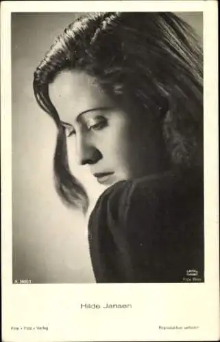 Ak Schauspielerin Hilde Jansen, Portrait
