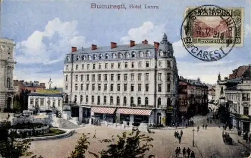 Ak București Bukarest Rumänien, Hotel Luvru, Hauptwache