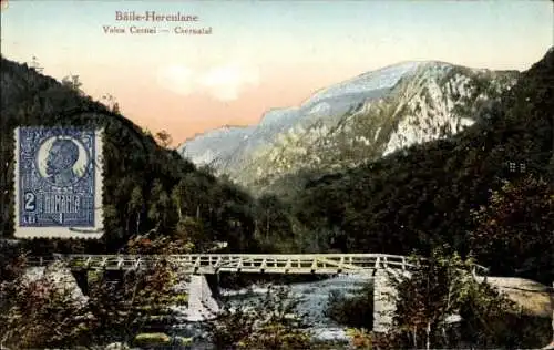 Ak Băile Herculane Herkulesbad Rumänien, Csernatal, Brücke