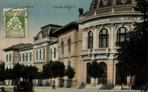Ak Craiova Krajowa Rumänien, Liceul Carol I