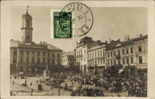 Ak Чернівці  Czernowitz Ukraine, Markt