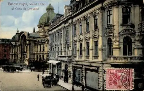 Ak București Bukarest Rumänien, Grand Hotel si Casa de Depuneri