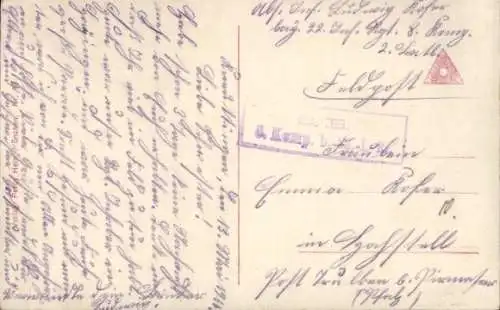 Ak Fürst Wilhelm von Hohenzollern, Kgl. Bayr. 22. Infanterie Regiment, Portrait in Uniform