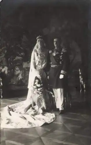 Ak Prinz Friedrich Christian von Sachsen, Elisabeth Helene von Thurn und Taxis, Hochzeit