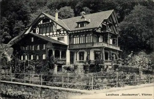 Ak Vitznau Kanton Luzern, Landhaus Gaudeamus