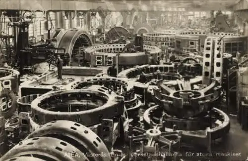 Ak Västerås Schweden, Asea, Maschinen, Werkstatt