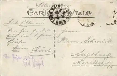 Ak Saint Louis Elsass Haut Rhin, Rue de Bale